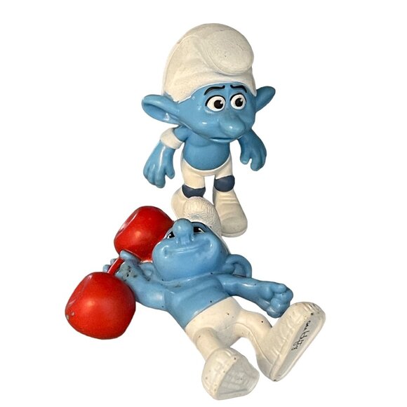 Four McDonald's Troll Smurfs Hefty, Panicky, Vanity Doll Figures - Picture 2 of 5